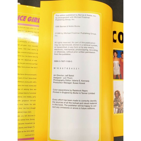 Spice Girls Book And Then There Were Four Milnes Vintage New 1998 Hardcover - Picture 7 of 12